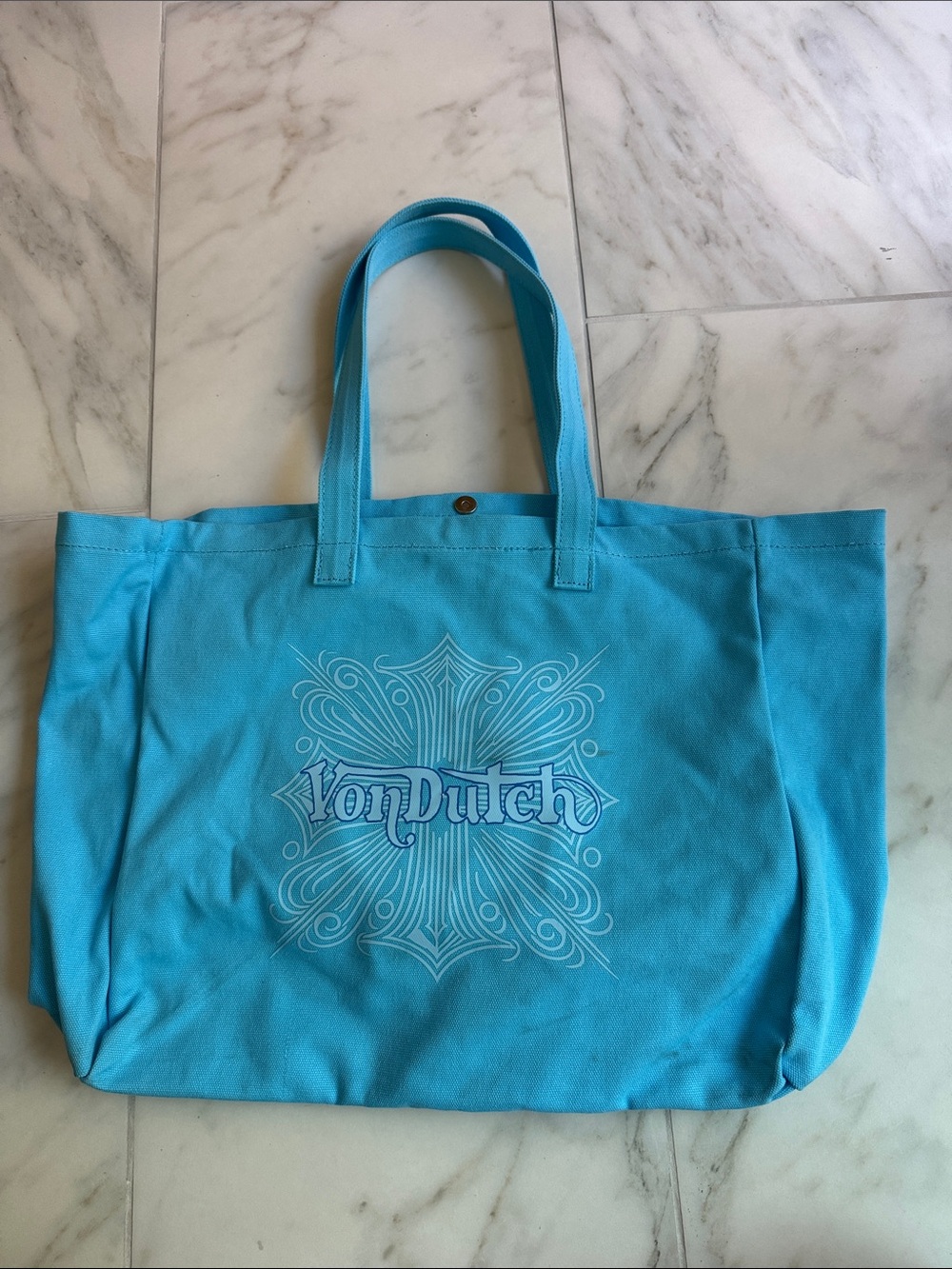 Von Dutch Sky Cruiser Blue Classic Chopper Tote bag